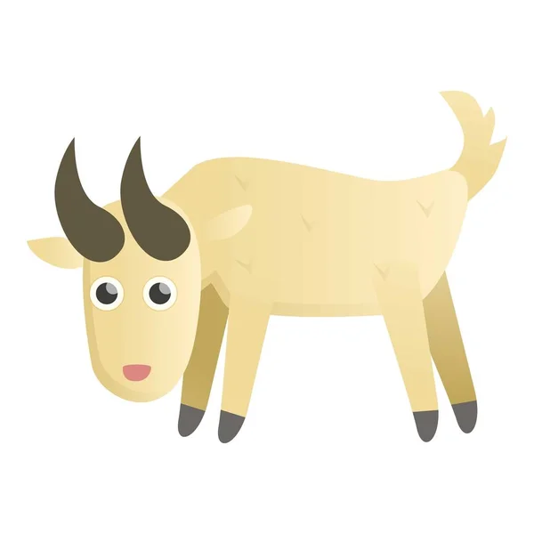 Icono de cabra, estilo de dibujos animados — Vector de stock