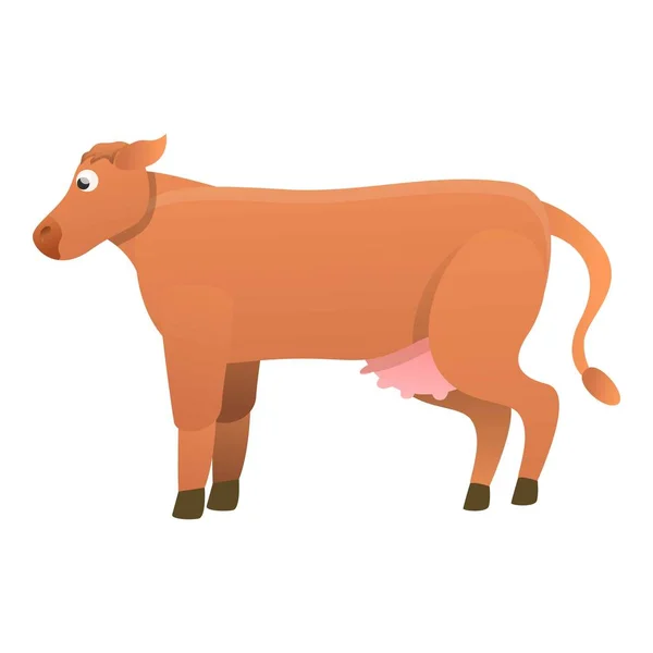 小さな雄牛のアイコン、漫画のスタイル — ストックベクタ