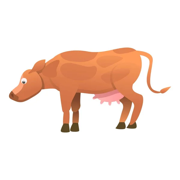 牛の子供のアイコン、漫画のスタイル — ストックベクタ