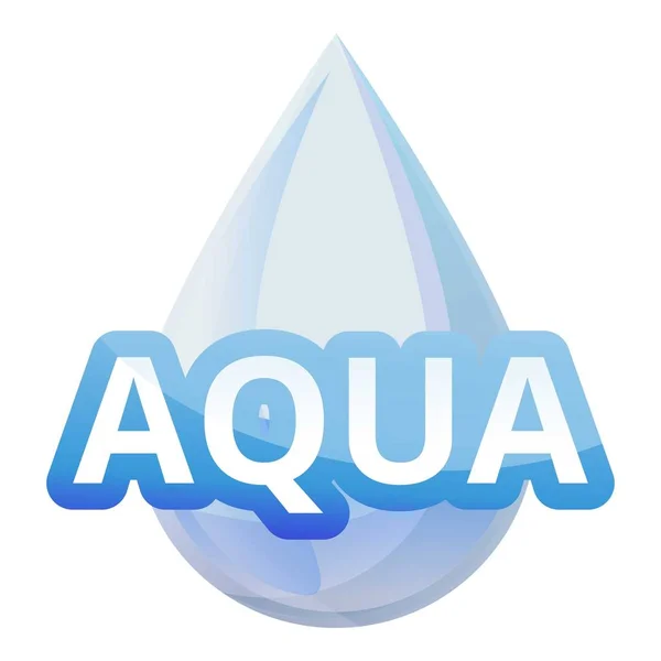 Aqua-Mineral-Tropfen-Symbol im Cartoon-Stil — Stockvektor