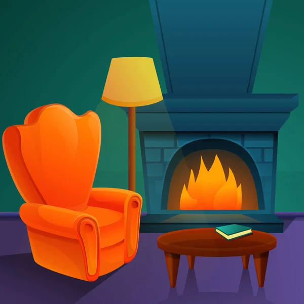 Armchair furniture concept banner, estilo dos desenhos animados — Vetor de Stock