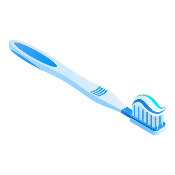 Ikone der Zahnbürste, isometrischer Stil — Stockvektor