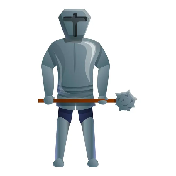 Icône de chevalier de combat, style dessin animé — Image vectorielle