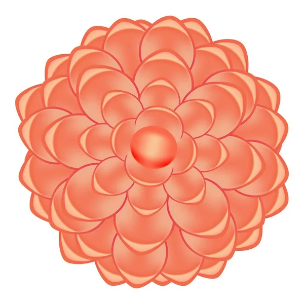 Icône camélia rouge printemps, style dessin animé — Image vectorielle
