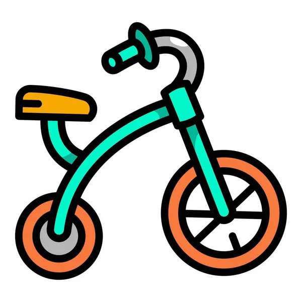 Icône tricycle pédale, style contour — Image vectorielle