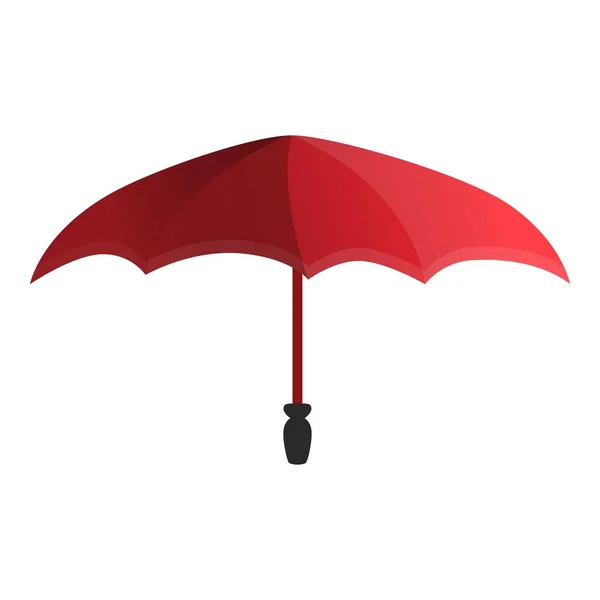 Icône parapluie rouge, style dessin animé — Image vectorielle