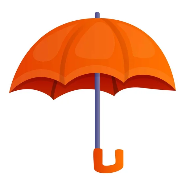 Orangefarbener Regenschirm, Cartoon-Stil — Stockvektor