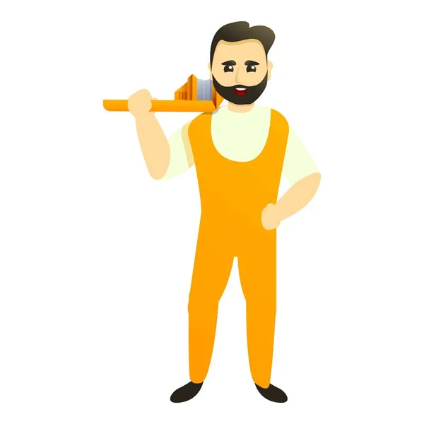 Service plumber icon, cartoon style — Stock Vector