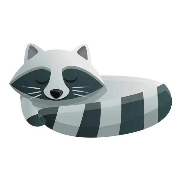 Ikona śpiącego Raccoon, styl kreskówki — Wektor stockowy