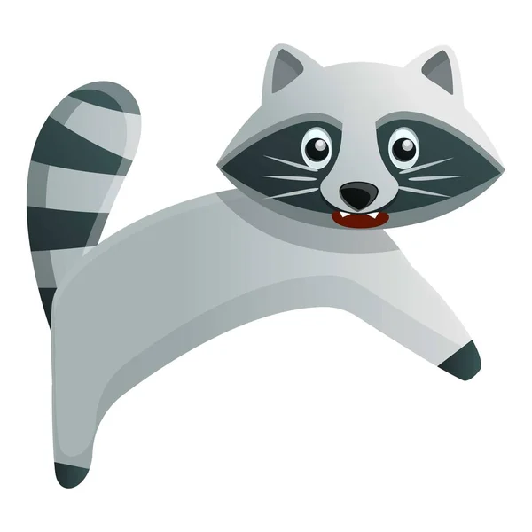 Zły ikona Raccoon, styl kreskówki — Wektor stockowy