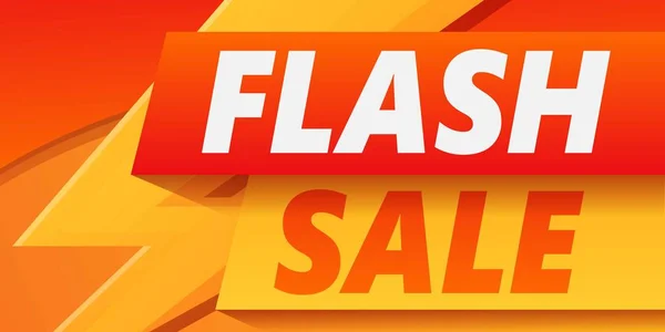 Flash Sale concept banner, cartoon stijl — Stockvector