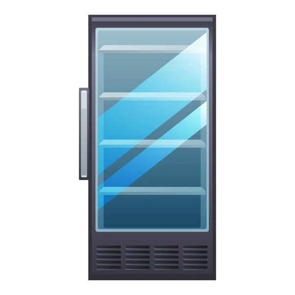Skleněná ikona lednice, kreslený styl — Stockový vektor