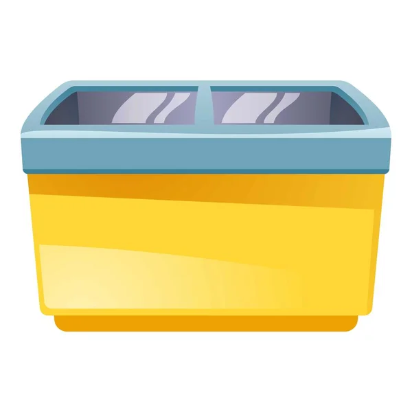 Ice cream freezer icon, cartoon style — Stock Vector