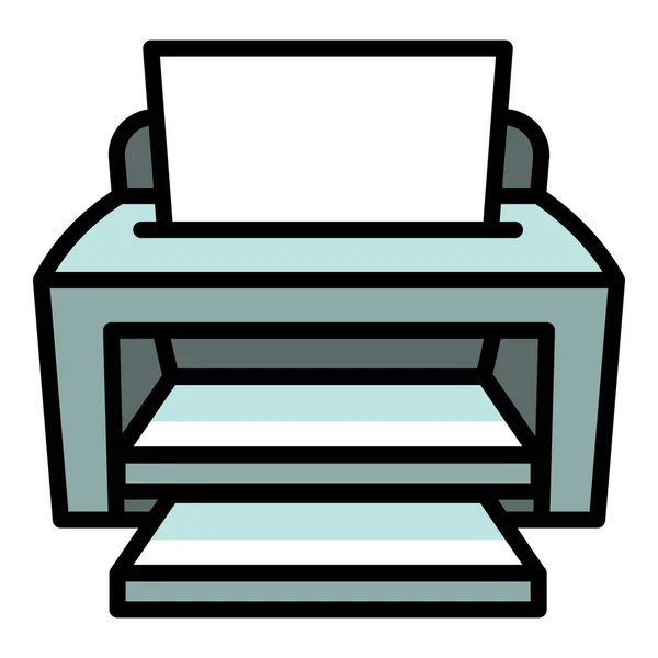 Ink jet printer icon, outline style — Stock Vector