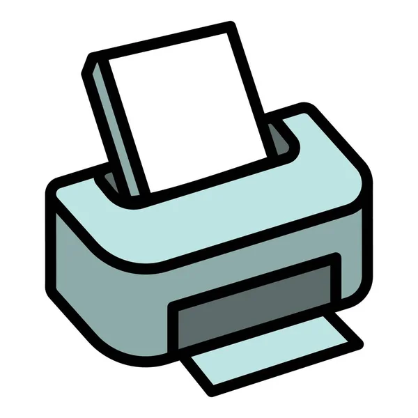 Icona della stampante, stile contorno — Vettoriale Stock