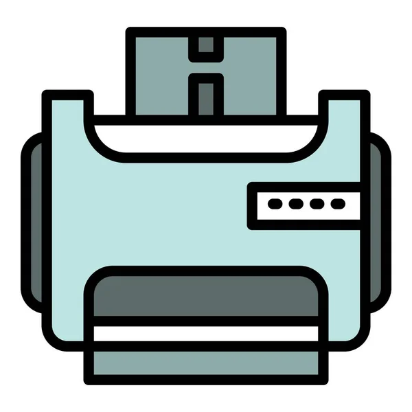 Icona della stampante della stanza, stile contorno — Vettoriale Stock
