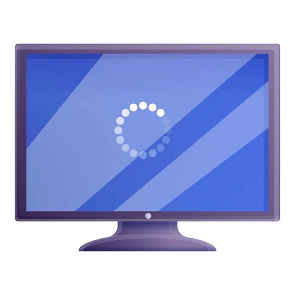 Desktop-Computer-Update-Symbol, Cartoon-Stil — Stockvektor