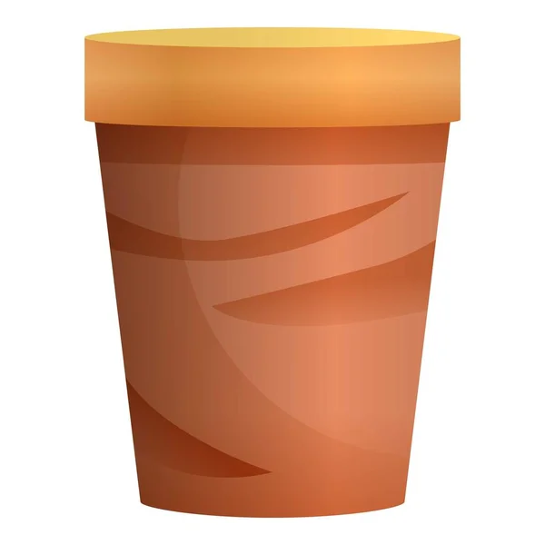 Icône de tasse à thé poubelle, style dessin animé — Image vectorielle