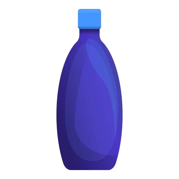 Фіолетовий чистіший значок пляшки, мультиплікаційний стиль — стоковий вектор
