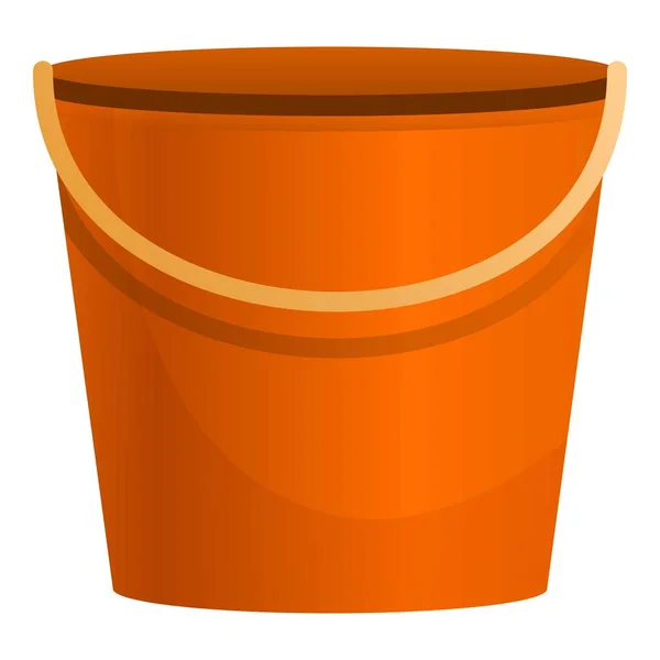 Icono de cubo de plástico, estilo de dibujos animados — Vector de stock