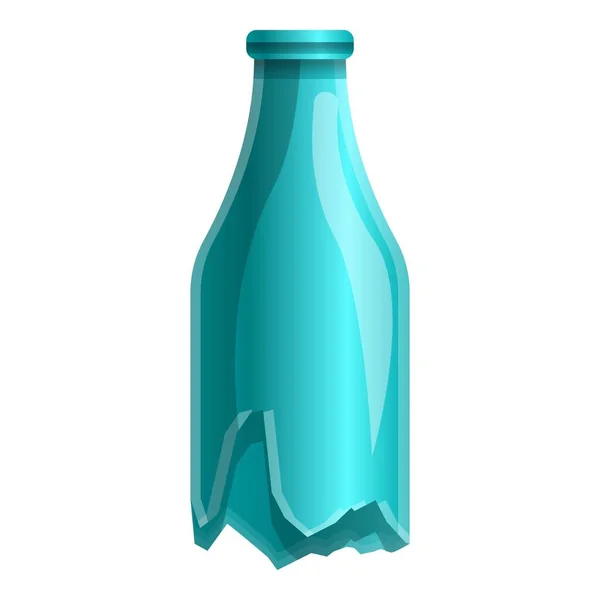 Rozbité skleněné láhve ikona, kreslený styl — Stockový vektor