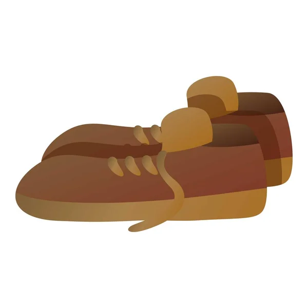 Hombre basura zapatos icono, estilo de dibujos animados — Vector de stock