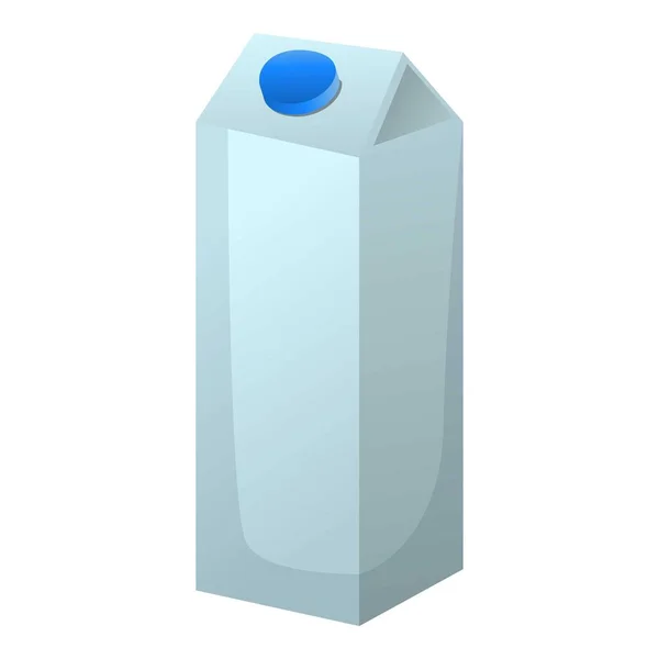 Icono de tetrapack de leche, estilo de dibujos animados — Archivo Imágenes Vectoriales