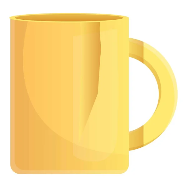 Icono roto taza amarilla, estilo de dibujos animados — Archivo Imágenes Vectoriales