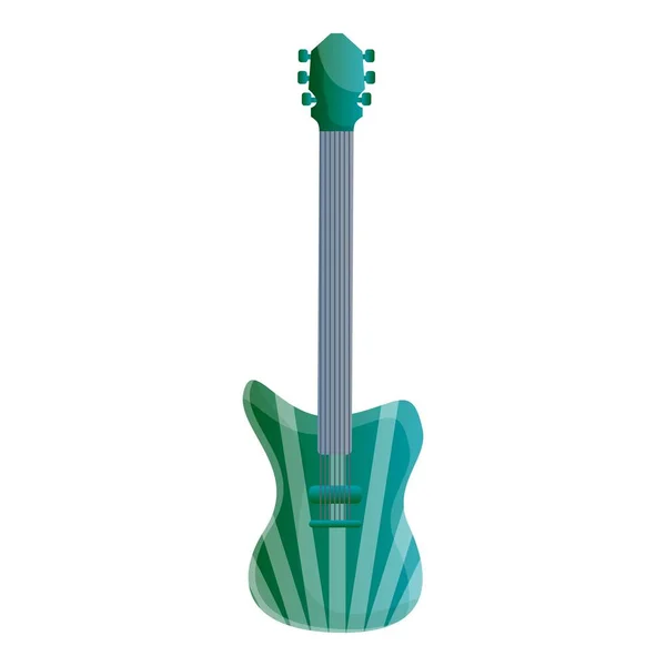 Ikona gitary elektrycznej w paski, w stylu kreskówki — Wektor stockowy