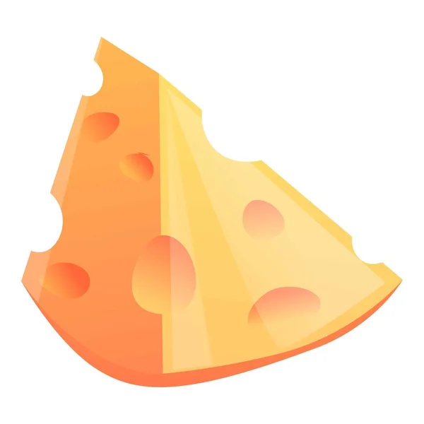 Γαλλικό τυρί εικονίδιο, στυλ κινουμένων σχεδίων — Διανυσματικό Αρχείο