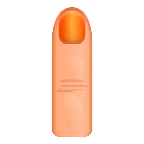 Orange kleines Nagel-Symbol, Cartoon-Stil — Stockvektor