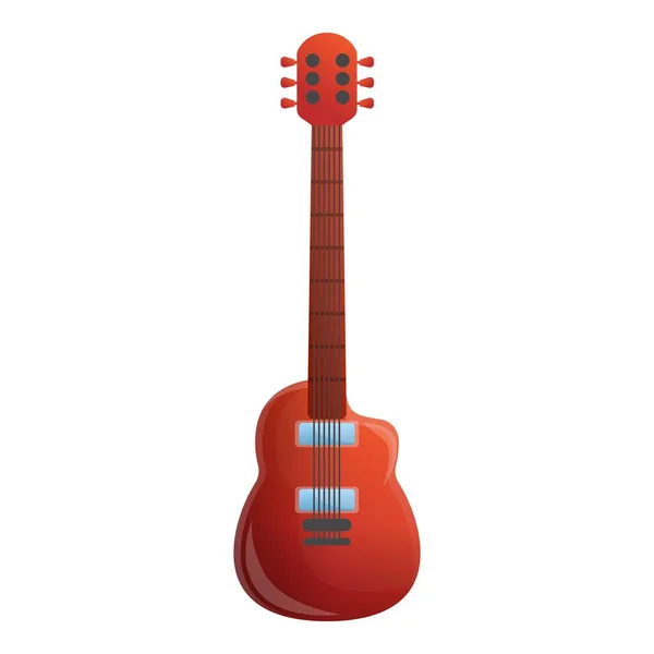 Ikona gitara elektryczna metalowa, styl kreskówki — Wektor stockowy