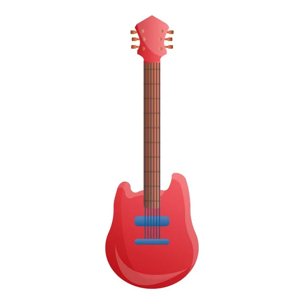 Icono de guitarra baja, estilo de dibujos animados — Vector de stock