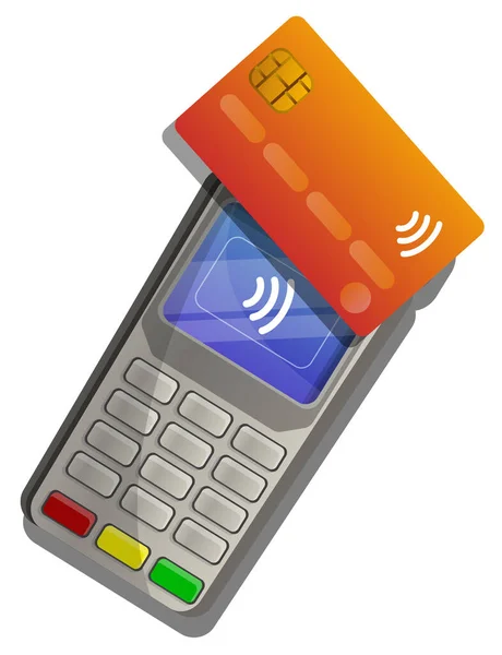 Nfc touch payment icon, cartoon stil — Stockvektor