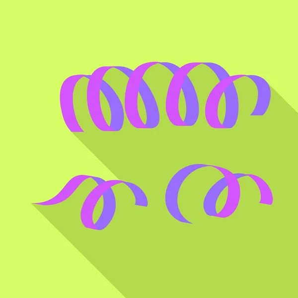 Icono de confeti púrpura de carnaval, estilo plano — Vector de stock