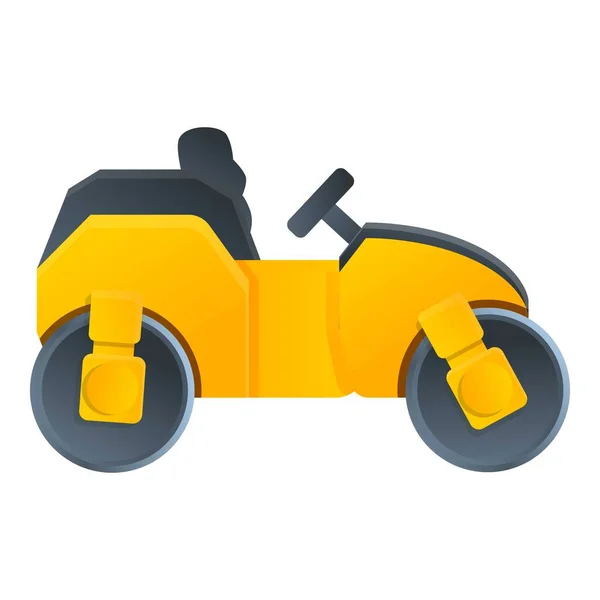 Retenance road roller icon, cartoon style — стоковый вектор