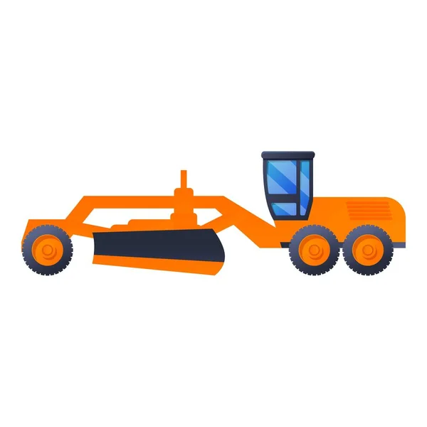 Truck grader machine icon, cartoon style — Stock Vector