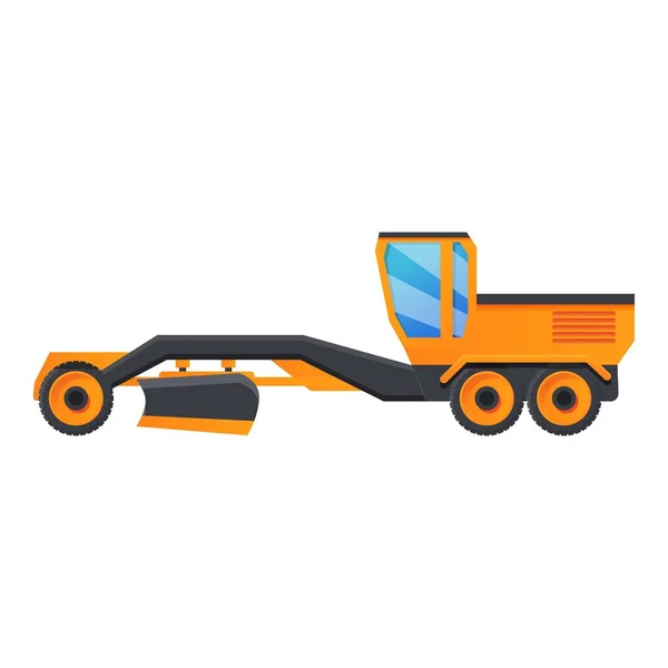 Grader machine icon, cartoon style — стоковый вектор