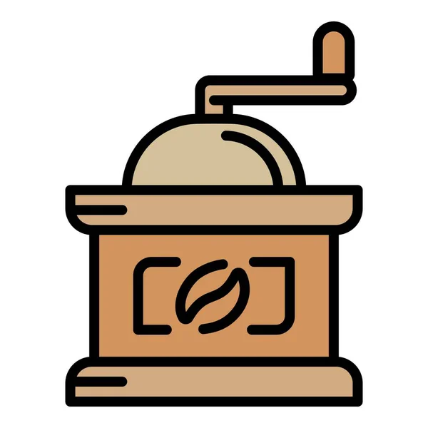 Icono molinillo de café moderno, estilo de esquema — Vector de stock