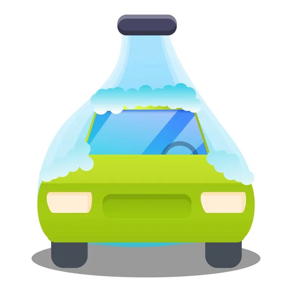 Автоматична піктограма мийки автомобіля, стиль мультфільму — стоковий вектор