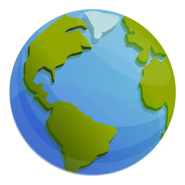 大地测量学全球图标，卡通风格 — 图库矢量图片