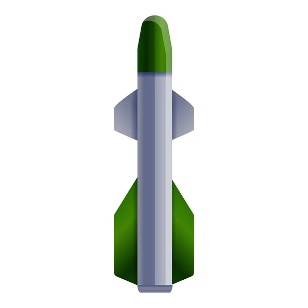 Missile icon, cartoon style — Stock Vector