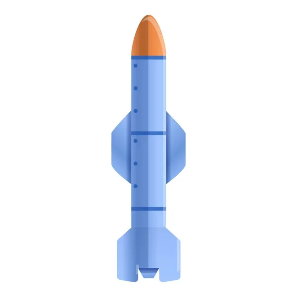 Στρατιωτικό εικονίδιο πυραύλου, στυλ κινουμένων σχεδίων — Διανυσματικό Αρχείο