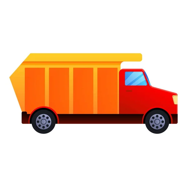 Иконка грузовика, стиль мультфильма — стоковый вектор
