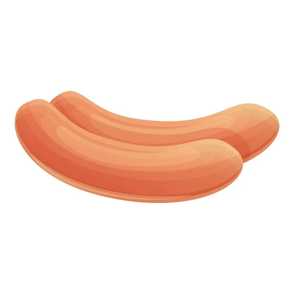 Classic sausage icon, cartoon style — Stock Vector