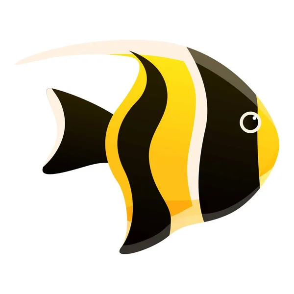 Ícone de peixe ictiologia, estilo cartoon — Vetor de Stock