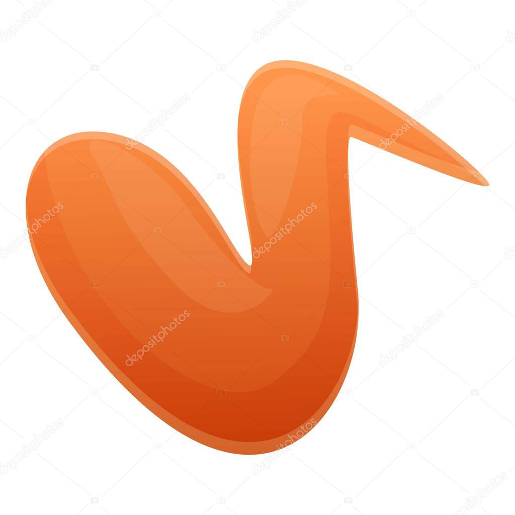 Chicken wing icon, cartoon style