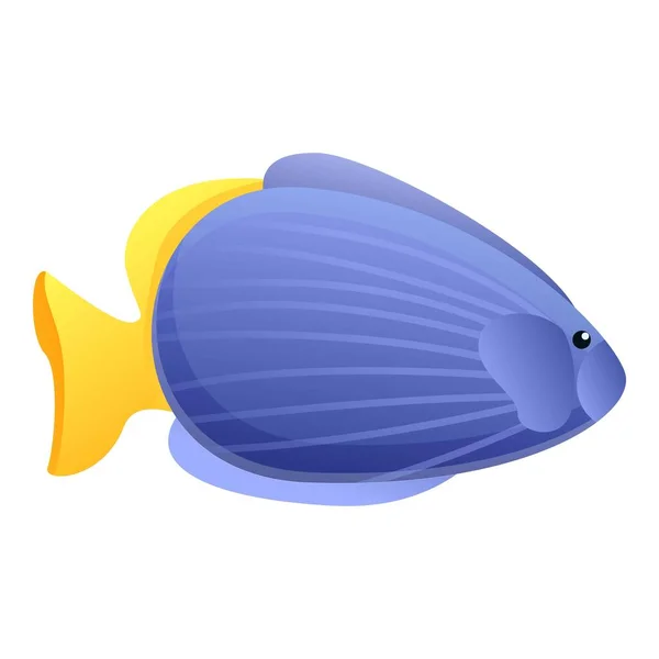 Koral egzotyczne ryby ikona, styl kreskówki — Wektor stockowy