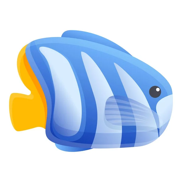 Exotic island fish icon, cartoon style — Stock Vector