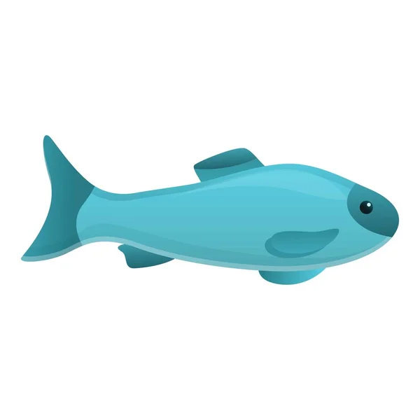 Aquatic fish icon, cartoon style — Stock Vector